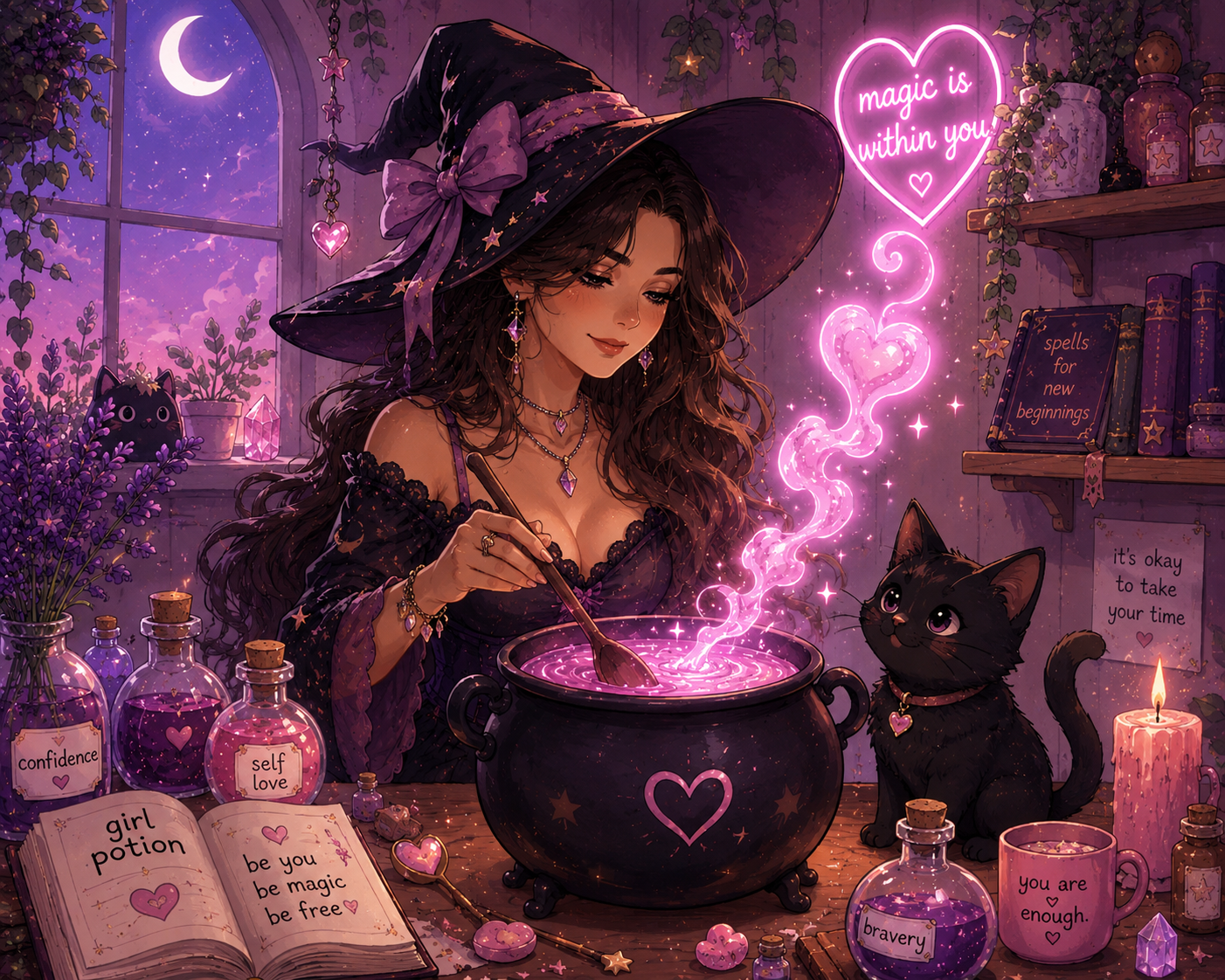 the *NIX witch brewing a potion